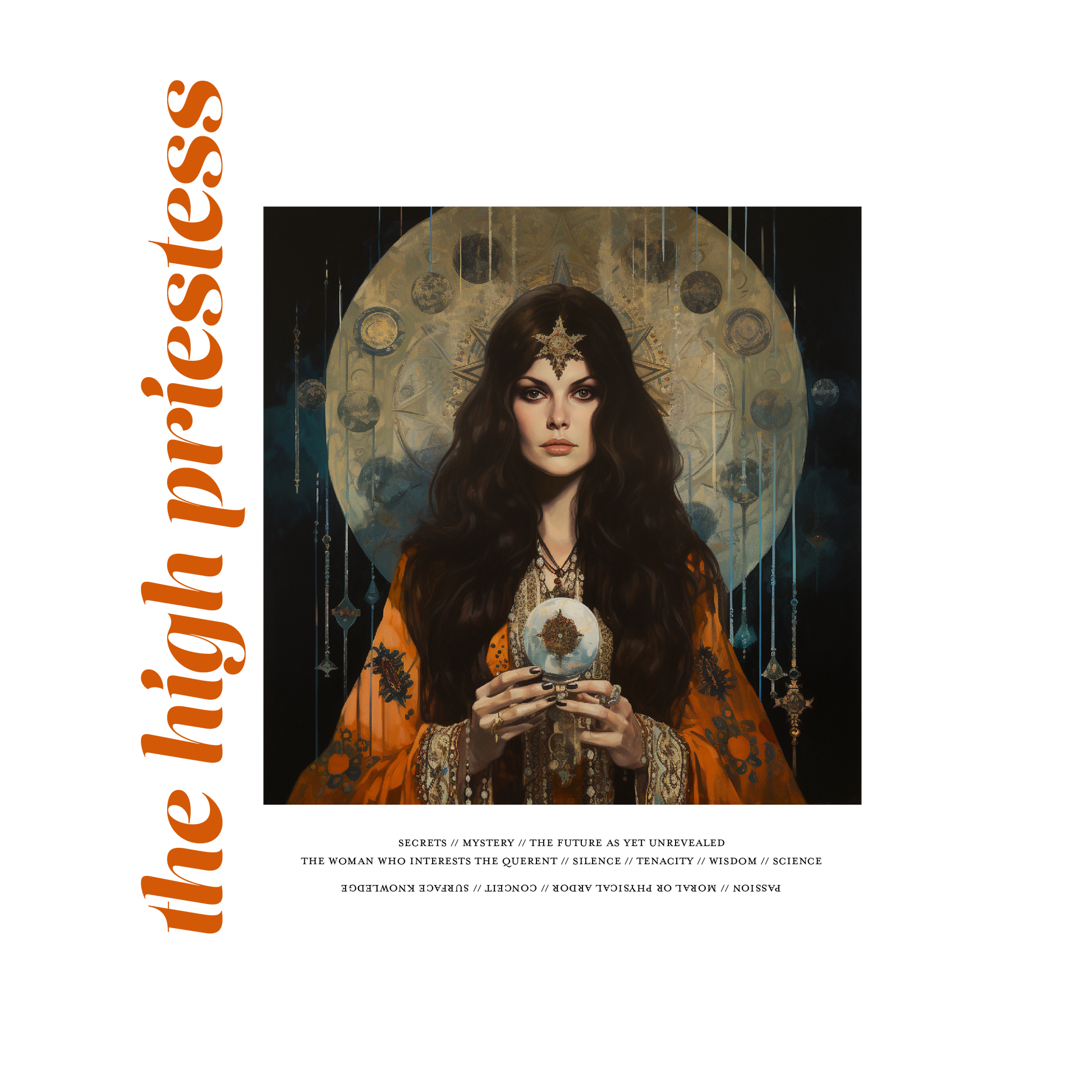 The High Priestess card - Masculine Cut Tee